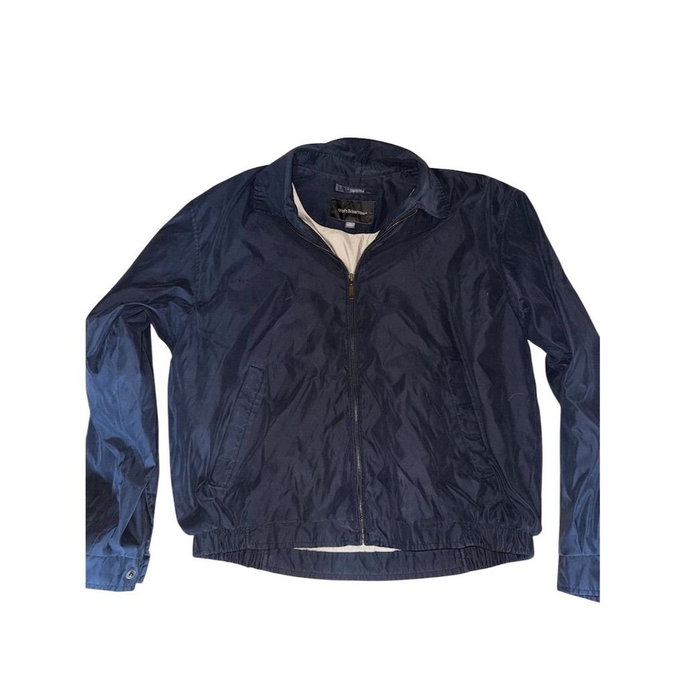 Grandpa golf Croft & Barrow Men's Navy Blue‎ Full-Zip Windbreaker Jacket Size L